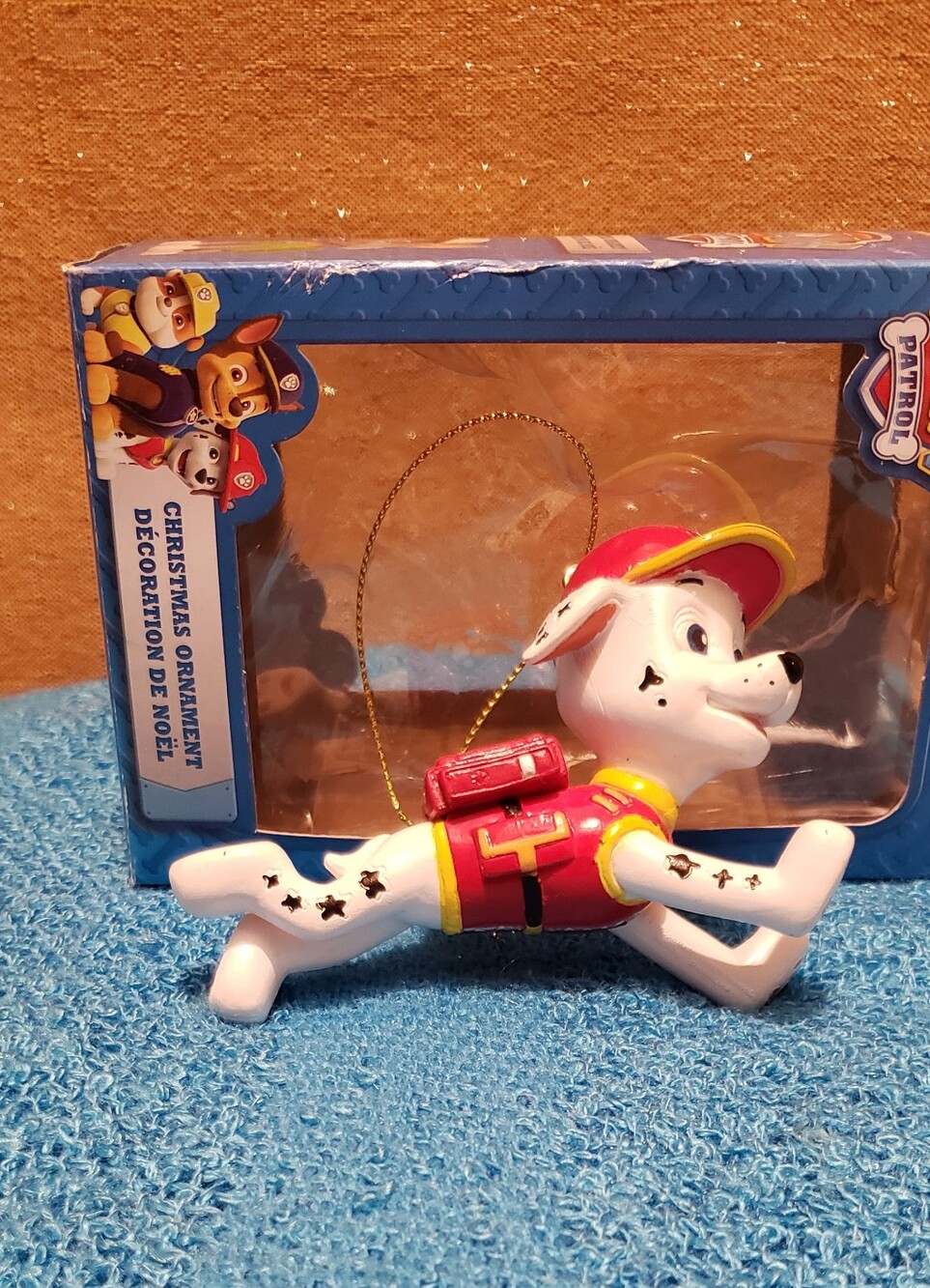 Paw Patrol Marshall Ornament in Red, White and Yellow